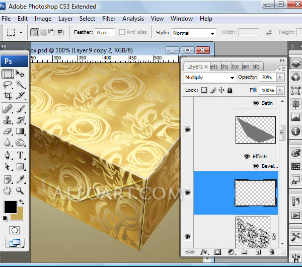 golden foil gift box